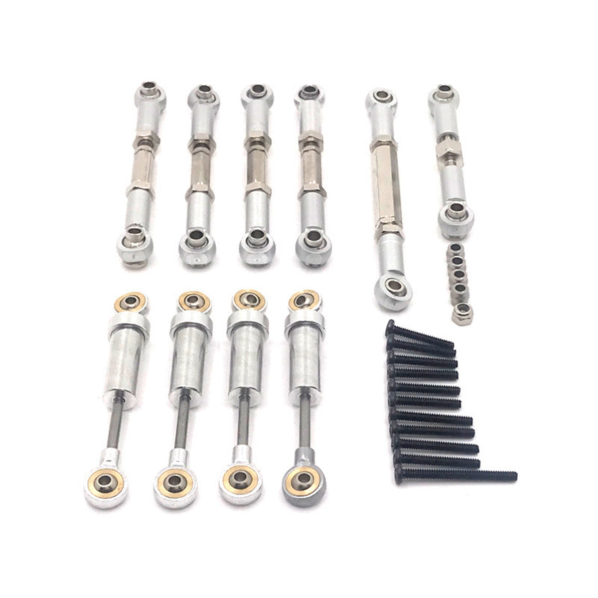 RC Link Rods with Shock Absorbers Heavy Duty Link Rod Kit with Rod Ends Easy to Install Chassis Linkage Set