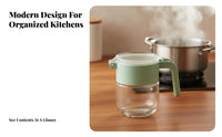 Humidity-Resistant-Resistant Table Seasoning Cellar Food-Grade Material Seasoning Jar with Combined Spoon Lid Single-Hand Glass Condiment Container
