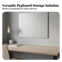 Multi-Functional Metal Pegboard High Load Capacity Metal Pegboard Panel Heavy Duty Perforated Wall Panel Modular Design for Students, Dorm Room, Office, Kitchen, Garage