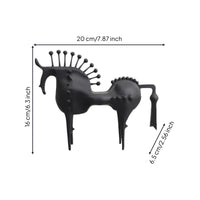 Horse Figurine Matte Horse Sculpture Abstract Decor for Home Stylists, Art Collectors, Living Room, Entryway, Bookshelf