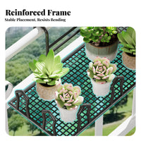 Railing Planter Rack Weather-Resistant Railing Planter Basket Rustproof for Deck