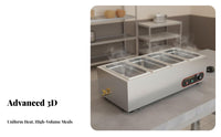 Automatic Temperature Control Commercial Food Warmer Rapid Heating Commercial Food Warming Station Sturdy Construction Electric Buffet Server Easy Cleaning for Restaurant Owners, Cafeteria Team, Cafeterias, Buffets, School Canteens, Restaurants