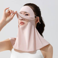 Cooling Face Cover with Drinking Opening Breathable Full Face Sun Cover Powerful Barrier Neck Gaiter for Beach