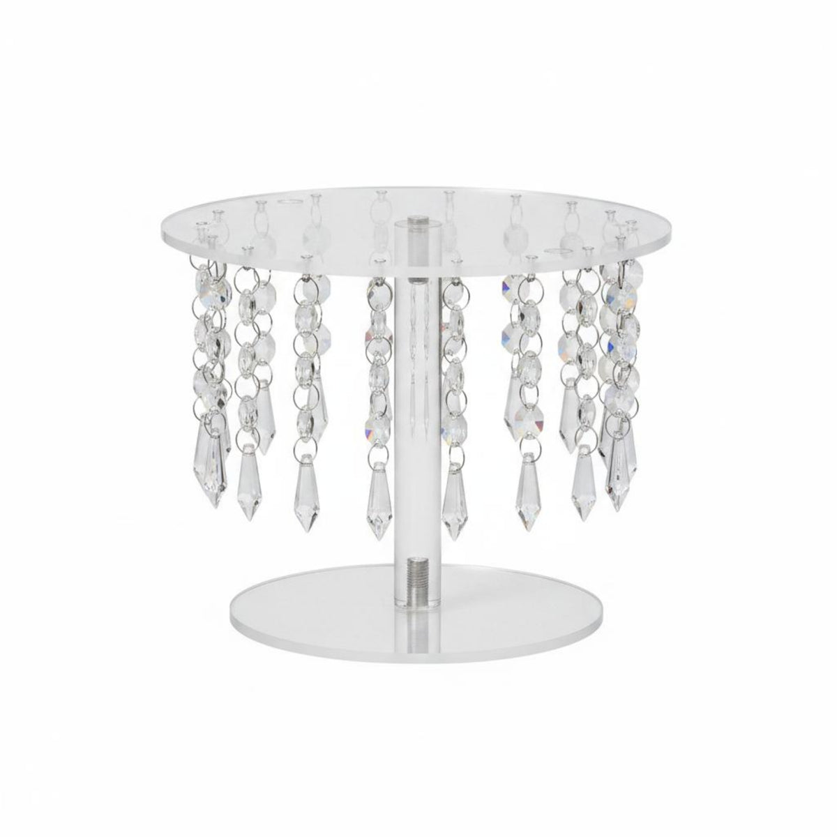 3 Pieces European Design Dessert Display Stand Elegant Design Wedding Cake Stand Mirror Surface Acrylic Dessert Pedestal Stackable for Banquet