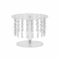 3 Pieces European Design Dessert Display Stand Elegant Design Wedding Cake Stand Mirror Surface Acrylic Dessert Pedestal Stackable for Banquet
