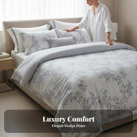 4 Pieces 4-Piece Duvet Cover Set Breathable Bedding Machine easy-care for partners