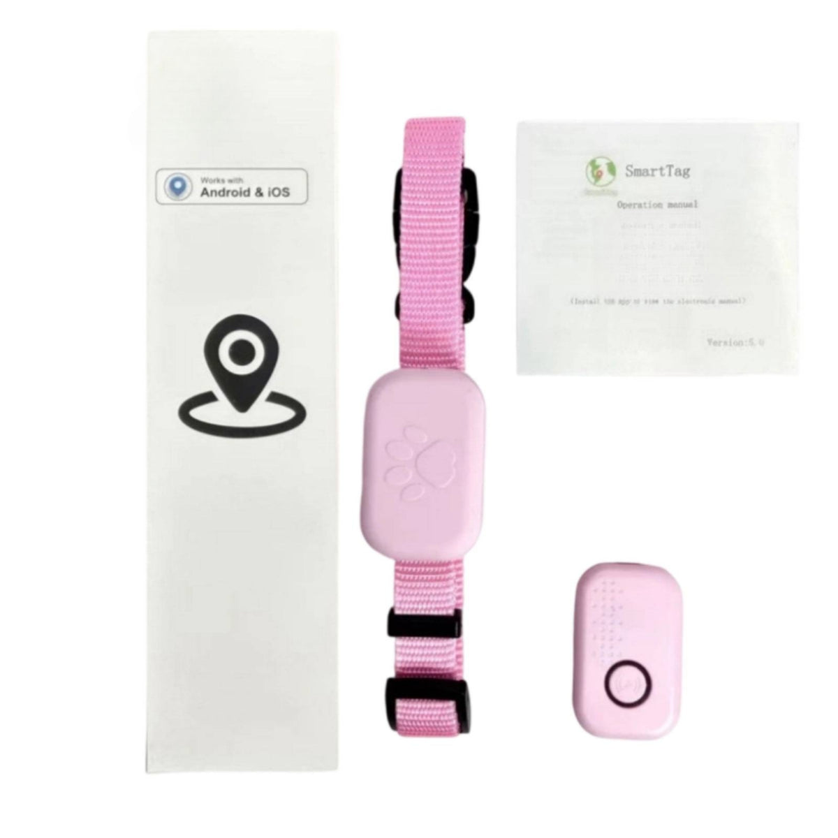 Woven Collar with Tracker Comfortable Smarttag Pet Collar Long-Lasting Bluetooth Pet Tracker Sturdy for Leashunrestricted Play