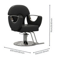 Hydraulic Styling Chair Round Foundation Salon Styling Chair Smooth Finish