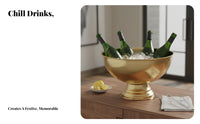 Stainless Steel Champagne Bowl Mirror Finish Large Champagne Bowl Multi-Purpose