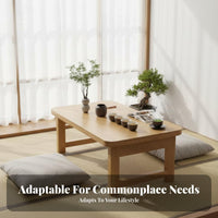 Space-Saving Folding Leg Table Multi-Purpose Foldable Lap Tray Portable Floor Desk Sturdy Construction for Students, Remote Workers, Adults, Bay alcove, Bedroom, Living Room, Home Office