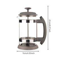 Plunger Pot Coffee Maker Stainless Steel Strainer Glass Coffee Plunger Multi-Function Tea Press Pot for Home, Office, Kitchen