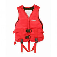 Buckle Closure Zip-Front Life Jacket Open-Arm Sleeveless Life Vest Contoured Cut Floating Safety Vest Contrasting Trim for on-Water Use
