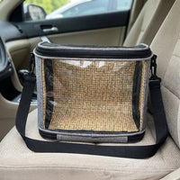 Portable Pet Carrier with Transparent Window and Textile Guinea Pig Carrier, Outdoor Pet Carrier and Hamster Carrier for Travel Use