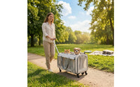 Pet Carriage Suitcase Swivel Wheels Soft-Sided Pet Carriage Top Opening Animal Transport