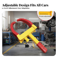 Visual Deterrent Anti-Theft Tire Lock Easy to Use Wheel Clamp Lock Weather Resistant for Parking Enforcement, Driveway, Long-Term Storage