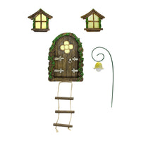 Resin Elf Glow-in-the-Dark Door and Window Hanging Ornament for Garden