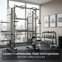 Complete Guided Machine Full Body Workout Guided Machine with Cable Multi-Directional Commercial Grade Complete Home Gym for Bodybuilders