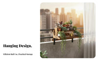 Railing Planter Storage areaSaving Plant Holder Easy Installation Garden Accessory for Apartment Dwellers, Residential Owners, Balcony, Windowsill