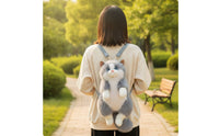 Cat Backpack Soft Stuffed Animal Backpack Adorable Feline Tote for Girls, Kids, Photo Shoots