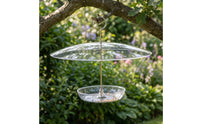 Hanging Feeding Tray with Dome Open-Design Hanging Bird Feeder for Garden, Backyard