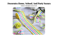 Easter Wired Ribbon DIY Crafts Hare Motif Ribbon Roll Festive Design Decorative Trim for Home Stylists, Event Planners, Party Decoration