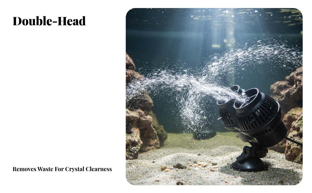 Aquarium Water Circulator Quiet Fish Tank Circulation Pump Strong Suction Mount Aquarium Current Pump