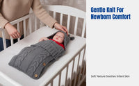Infant Hooded Sleeping Bag, Soft Knit, Button Closure, Warm Snuggle, Multi-Color, Newborn Blanket