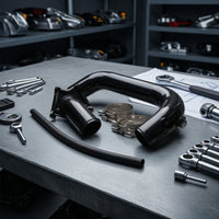 Air Intake Pipe Kit Glossy Black Intake Pipe Kit High Air Delivery for Enthusiasts, Modification