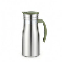Heat and Cold Retention Stainless Steel Carafe Long-Lasting Water Jug with Lid Rust-Resistant Insulated Pitcher Easy to Clean for Hosts, Bar