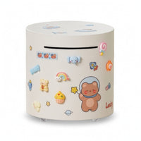 Currency Bank with Removable Bottom Cute Container Sturdy for Desk, Students