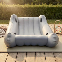 Inflatable Kids Sofa Ribbed Seat PVC Lounge Sofa Segmented Construction Seating