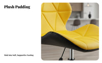 Modern Design Adjustable Swivel Stool with Backrest Ergonomic Back Support Adjustable Swivel Stool Comfortable Cushion Bar Chair Stable Wide Base for Beauticians, Receptionists, Salon, Small Restaurant, Counter, Reception Desk