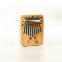 Solid-Wood Mini Kalimba 9-Key Kalimba Beginner-Friendly Thumb Piano with Lanyard Palm Size for Beginners, Classroom