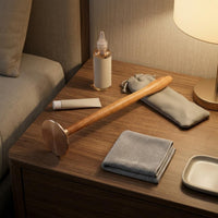 Scraping Plate Long-Handle Gua Sha Tool Flat Head Wood Gua Sha Tool Acupuncture Chart Round Paddle Scraper Easy to Clean