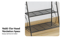 Floor-Standing Multi-Tier Pot Stand Modern design 3-Tier Stepped Plant Stand Space-Saving Flower Shelf Sturdy Frame for Gardeners, Homeowners, Apartment Dwellers, Living Room, Balcony, Indoor, Outdoor