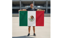 Long-Lasting Polyester Material 5x3 Ft Mexican National Flag Double-Stitched Border 3x5 Ft Mexican National Flag Metal Grommets Bandera De Mexican Reinforced Stitching for Sports Fans, Event Organizers, International Soccer Tournament, Parades, Outdoor