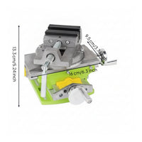Adjustable Cross Slide Vise with Swivel Base Stable X-Y Axis Bench Vise Heavy-Duty Workbench Vice Clamp Long-Lasting for Diyers, Drill Press