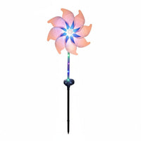 Solar Powered Garden Stake with Pinwheel Outdoor Solar Pinwheel Lights Weather-Resistant Garden Stake for Pathway