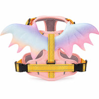 Angel Wing Dog Harness Rainbow Harness with Wings Adjustable for Daily Walks