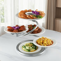 Tiered Serving Stand Multi-Level Spiral Serving Stand Tabletop Space-Saving for Hosts, Parties, Buffets
