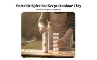5 Pieces Transparent Mini Seasoning Container Set Clear Travel Seasonings Kit Zippered Travel Seasoning Container Set Screw-on Lids