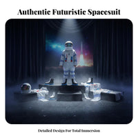 Gender-Neutral Design Astronaut Jumpsuit with Helmet Realisticistic Look Astronaut Jumpsuit Set STEM Learning Role-Play Outfit Reflective Visor for Children, Performers, Stage Performances, School Events, Birthday Party, Cosplay Event