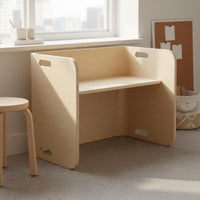 Curved Children's Desk  Multi-Use Wooden Children's Desk table Easy to Clean for Playroom