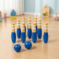 Wooden Bowling Toy Smooth Wooden Bowling Set for Playroom