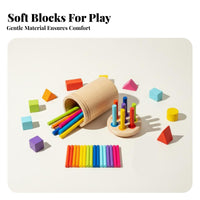 Educational Wooden Shape Sorter Box Solid Wood Color and Shape Matching Game Develops Fine Movement Skills Self-Directed Learning Toy Promotes Hand-Eye Coordination for Toddlers, Preschoolers, Kids 3+, Preschool, Daycare, Playroom