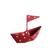 Spotted Wrought-Iron Sailboat Lightweight Sailboat Ornament Compact Folded Metal Boat Minimalist