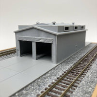 1/160 Railroad Shed DIY N Scale Train Depot Diorama Piece Miniature Rail Warehouse