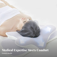 Side Er Pillow Slow Recovery Ergonomic Memory Foam Pillow Pressure Relief Product for Beauty Conscious People, Adults, Resting, Napping, Bed