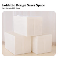 Foldable Design foldable textile container Large Capacity Household Storage adaptable Clothes Container Reinforced Handles for Students, home users, Bedroom, Wardrobe, Dorm Room, Shelves