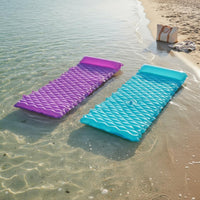 Lightweight Inflatable Water Mattress Portable Sunbathing Lounger Buoyant Lounger Fast Inflation & Deflation for Adults, Beach, Lake